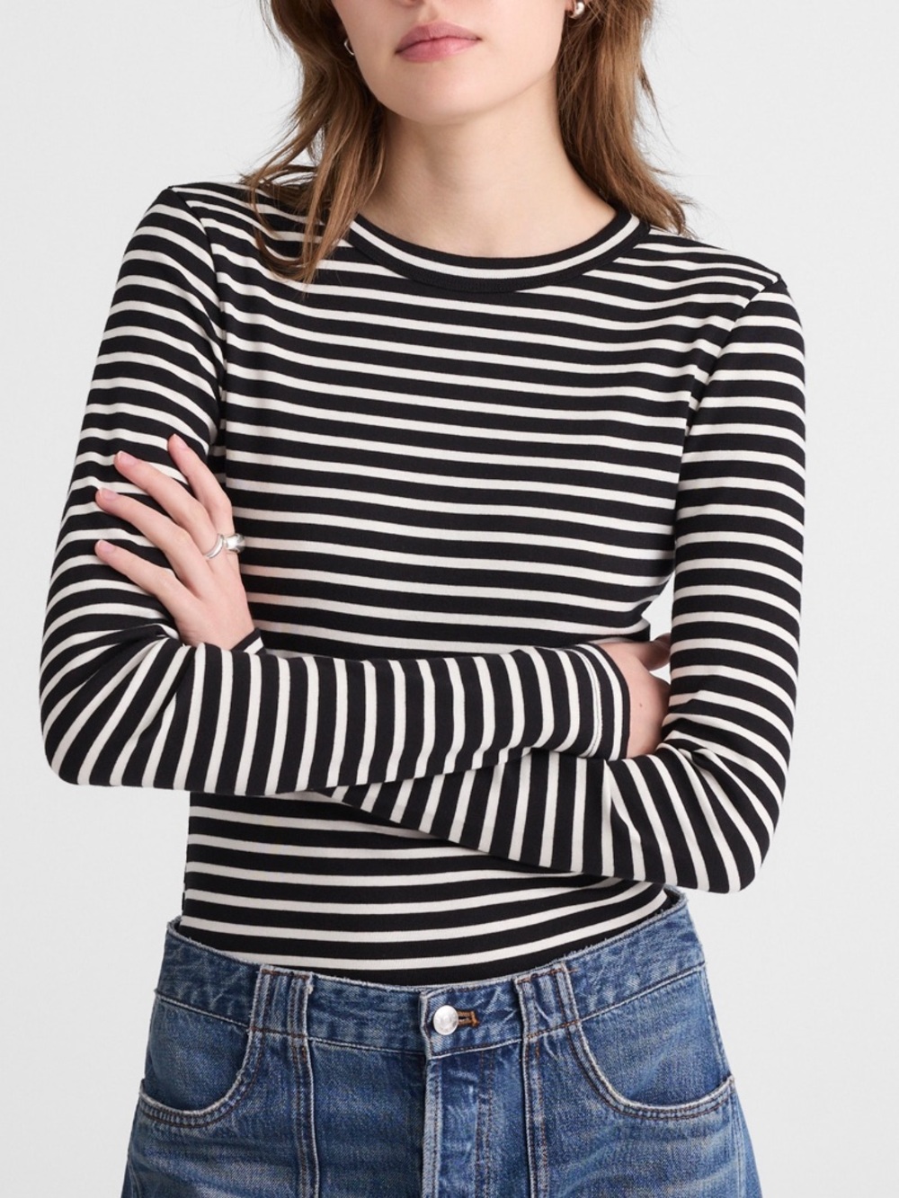 Madewell The 90’s Long-Sleeve Tee in compact cotton